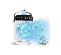 Portable Air Conditioner, Personal Mini Air Conditioner Cooling Fan with 5 Speeds, 70° Oscillation, Evaporative Air Cooler 1/2/4/8H Timer, 7 LED Night Light Portable AC for Car Camping Bedroom Office