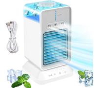 Portable Air Conditioner, Personal Mini Air Cooler Cooling Fan with 3 Wind Speeds, 300ML Evaporative Air Conditioner,Nano spray, Swinging wide-angle air supply,Humidifier Fan for Room Bedroom Office