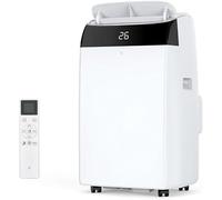 Portable Air Conditioner Silence 10000 BTU 3 in 1 Cooling Ventilation Dehumidification 2 Speed Fan 24 Hour Timer Remote Control Mobile Air Conditioning Silent