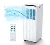 Portable Air Conditioner Silence 9000 BTU 3 In 1 Cooling Ventilation Dehumidification 2 Speed Fan 24 Hour Timer Remote Control Mobile Air Conditioning Silent