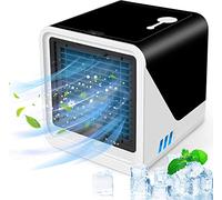 Portable Air Conditioner Small Personal Air Cooler 3 in 1 Air Conditioners, Compact Evaporative Cooler Air Humidifier, 3 Wind Speed Desktop Air Conditioner Fan, Suitable for Home & Office