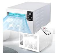 Portable Air Conditioner, Ultra-Quiet Moveable Cooler, Digital Display, Cool Dehumidifier Ideal for Bedroom & Kitchen, Includes Remote Control, Compact Design