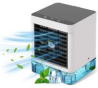 Portable Air Conditioner USB Personal Evaporative Cooler Fan,Mini Air Fan-Humidifier-Purifier 60°/120°Auto Oscillation 600ml Water Tank with Ice Boxes,Car Air Cooler with 3 Speed for Office Tra