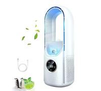 Portable Air Conditioner USB Powered Cooling Fan with 6 Wind Speeds 6-Hour 3-Second for Home Bedroom Office - Great Gift Family Friends (White)