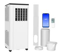 Portable Air Conditioner White ABS 33.6x31x71.3cm 4-in-1 Smart WiFi Dehumidifier