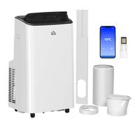 Portable Air Conditioner White ABS 42x36x72cm 12,000BTU WiFi Smart Remote Timer