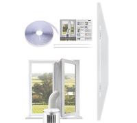 Portable Air Conditioner Window Seal 400CM - 4-Zipper AC Window Ventilation Kit | Universal Fabric Vent Blocker Set For Single & Double Hose Units | Hot Air Stop Exchange Guard For Home Office