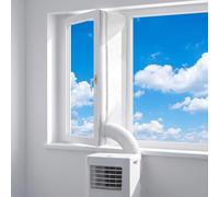 Portable Air Conditioner Window Seal Cover, Adjustable Window Seal Cloth for Sliding for windows, AC Vent Insulation Kit with Zipper, 210T Oxford Fabric, Home Bedroom Office, 3m
