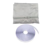 Portable Air Conditioner Window Seal Kit,Hot Air Stop Kit for All Mobile Air Conditioning,Air Exchange Guards with Zip and Adhesive Fastener Strap (4M)