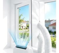 Portable Air Conditioner Window Seal with Non-Slip Two-Way Zippers for Mobile Air Con Units & Tumble Dryers - 400cm Universal Air Conditioner Window Seal with Waterproof PU Coating (400cm x 30cm)