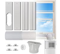 Portable Air Conditioner Windows Vent Kit, Adjustable Window Seal with 5.1 Inch Diameter, 59 Inch Length Exhaust Hose for A/C Unit Universal for Sliding Horizontal or Vertical Windows