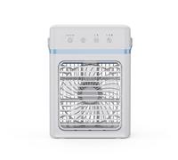 Portable Air Conditioner with 900ML, Mini Air Conditioning Unit Touch Control, 3 Wind Speed 3 Modes, 4μm Fine Mist, 2-4-6H Timer, 7 LED Light, USB Low Energy Portable Air Cooler for Bedroom Camping
