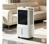 Portable Air Conditioner with Auto Oscillation, Powerful Cooling Portable AC Unit, 1-12H Timer, 25L Removable Water Tank, 6 Ice Boxes, Remote Control, Touch Display, Air Cooler For Home