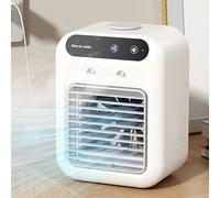 Portable Air Conditioners, 3-In-1 Cooling Fan Air Conditioner with 2-Speed Adjustable, 500ml Water Tank Mist Fan Built-In 1800mah Battery Portable for Traveling, Office, Living Room, Bedroom