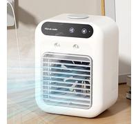 Portable Air Conditioners, 3-In-1 Cooling Fan Air Conditioner with 2-Speed Adjustable, 500ml Water Tank Mist Fan Built-In 1800mah Battery Portable for Traveling, Office, Living Room, Bedroom