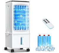 Portable Air Conditioners, 3-IN-1 Evaporative Air Cooler, 2.5 Gal Fast Cooling Portable AC Unit w/Remote & Timer, 3 Speed Quiet Swamp Cooler, Windowless Air Conditioner Fan for Room Office Garage