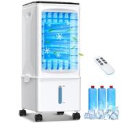 Portable Air Conditioners, 3-IN-1 Evaporative Air Cooler, 2.5 Gal Fast Cooling Portable AC Unit w/Remote & Timer, 3 Speed Quiet Swamp Cooler, Windowless Air Conditioner Fan for Room Office Garage