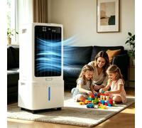 Portable Air Conditioners, 3 in 1 Evaporative Cooler with 2 Ice Packs, 30L Tank, 3 Speed, 3 Modes, Oscillating Evaporative Cooler for Large Rooms(12L)