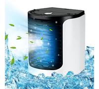 Portable Air Conditioners,3-In-1 Evaporative Mini Air Conditioner Cooler,Personal Air Cooler Humidifier,7 Colors Light,Desk Air Conditioner Cooling Fan for Home Office Bedroom Camping
