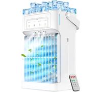Portable Air Conditioners, 3 Speeds, 3 Mist Settings, 40oz XL Water Tank, 2~8h Timer & 7-color Ambient Lights, Air Conditioner Portable, Personal Small Mini Air Conditioner Air Cooler for Room Bedroom