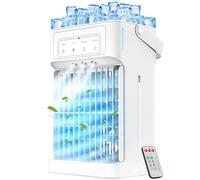 Portable Air Conditioners, 3 Speeds, 3 Mist Settings, 40oz XL Water Tank, 2~8h Timer & 7-color Ambient Lights, Air Conditioner Portable, Personal Small Mini Air Conditioner Air Cooler for Room Bedroom
