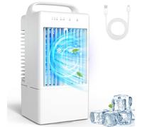 Portable Air Conditioners，Portable AC Small Air Conditioner Fan, Quiet Mini Evaporative Cooler with Handle,2/4H Timer 3 Speeds,Mini Air Conditioner with 7 Color for Home, Bedroom, Office, and Outdoor