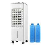 Portable Air Conditioners,Small Evaporative Air Coole With 2 Reusable Ice Packs,9 L Large Water Tank,Fans & Cooling 3/4H Timer,Pedestal Fan Quiet Cooling Fan For Office Homme,Weiß