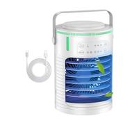 Portable Air Conditioning Cooling Fan Conditioning With LED Light Small Conditioner With 3 Speed 8h Timer For Bedroom USB Air Cooling Fan Humidifier