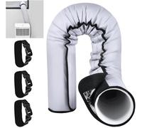 Portable Air Conditioning Pipe Insulation Sleeve Thick for Exhaust Pipe 5 Inch 6 Inch Diameter Easy Installation Insulation Wrap with 3 Loop Strips