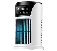 Portable Air Conditioning Unit, 2 Styles Room Cooler Humidifier, 3S Rapid Nano Mist, 900ml Tank Dual Cold Mist 4-Speed Fan with 7-Color Light & Digital Timer Display for Home Bedroom (B, One Size)