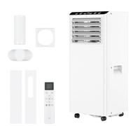 Portable Air Conditioning Unit 9000 BTU, 5-in-1 Cooling Fan, Dehumidifier & Air Conditioning Unit w/Remote Control, Digital Display, Sleep Mode & 24h Timer, Window Kit for Rooms up to 400sq.ft