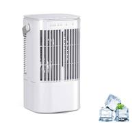 Portable Air Cooler - 3 IN 1 Conditioner, Wind Speed, Conditioning Unit with Cooling Mode Speed & 7 Night Light for Room Home Bedroom Office (White)