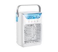 Portable Air Cooler, 4-in-1 Mini Air Conditioner for Home, Office, Bedroom, Energy Class A+, 3 Wind Speeds, RGB LED Light, 700ml Water Tank, 2-6 Hour Timer
