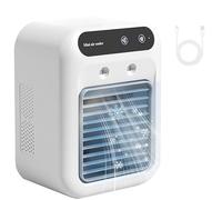 Portable Air Cooler, 4-in-1 Mini Evaporative Cooling Unit Fan, Personal Desk Air Conditioner, 2 Speeds, 500ML Water Tank, Small Quiet Room Cooling Device for Home, Office, Bedroom, Travel