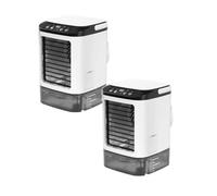 Portable Air Cooler, Air Conditioning, 3 Speeds Adjustable Portable Mini Ac, 900ml Large Water Tank, 2 Atomization Levels, For Bedroom, Office, Home & Travel (2PCS)