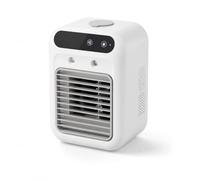 Portable Air Cooler, Desktop Evaporative Air Cooler with 3 Speeds, Personal Mini Cooling Fan with Water Tank, Quiet USB Powered Air Cooler for Bedroom, Office, Home, No Installation Required (White)
