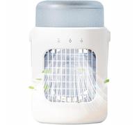 Portable Air Cooler, Evaporative Air Conditioner, Rechargeable Space Coolers with 3 Speeds, Personal Space Cooling Fan with Handle, for Bedroom Living Room Kitchen Car
