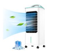 Portable Air Cooler Fan 5L Water Tank with 2 Ice Boxes,and Remote Control,Anti Dust Filter,3 Speed Setting with 70° Oscillation,Cooler Purifier On Wheels-White A (White A)