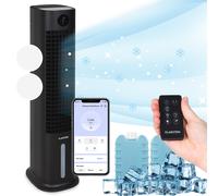 Portable Air Cooler Humidifier Portable Air Conditioner Air Purifier 8L Black