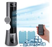 Portable Air Cooler Humidifier Purifier Fan 4 in1 45 W 300 m³/h 7 L LED Black