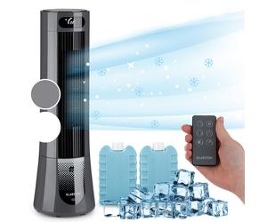 Portable Air Cooler Humidifier Purifier Fan 4 in1 45 W 300 m³/h 7 L LED Black