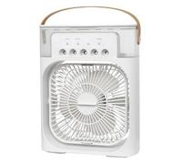 Portable Air Cooler - Portable Air Conditioner Small Quiet Personal AC,USB Powered Mini Desktop Cooling Misting Fan, 1/2/3 H Timer, 3 Speeds,180°Adjustment,for Office, Home, Room, Desk, Car (White)