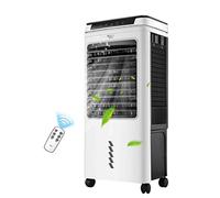 Portable Air Cooler with 40L Capacity, LED Display, 3 Fan Speeds, 24-Hour Timer, Remote Control, 16,000 BTU Cooling Power for Home or Office
