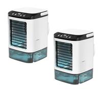 Portable Air Cooler with 900ml Tank, 3 Speeds & 2 Mist M, USB Powered Desk Fan for Bedroom Office, Quiet Operat with LED Light