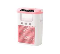 Portable Air Cooling Fan 3 Speed Quiet Misting Fan with LED Light USB Cooling Radiator for Bedroom Desk Outdoor Desktop Air Conditioning