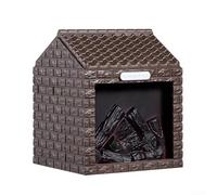 Portable Air Humidifier, Desktop Humidifier with Charcoal House Design LED Mood Light Ultra Quiet Operation Auto Shut Off 200ml Tank for Home Office Bedroom(Brown)