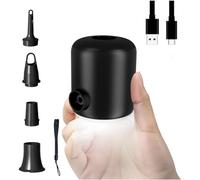 Portable Air Pump for Inflatables,Mini Air Mattress Pump with 2200mAh Battery & Camping Light, Rechargeable Air Pump for Swimming Rings, Pool Floats, Sleeping Pads, Vacuum Bags