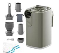 Portable Air Pump - Portable Electric Inflator with Camping Light and 5 Sprayers - Small Airbed Pump - For Inflatable Floats Mattresses Travel Sports Home The Road Outdoor Life