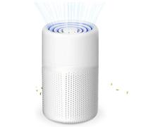 Portable Air Purifier for Home & Bedroom - H13 True HEPA Filter, USB Desktop Air Cleaner, Quiet for Night Use, Eliminates Dust, Odours - with Aromatherapy Diffuser, Ideal for Office & Better Sleep