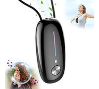 Portable Air Purifier,Timeage Personal Air Purifier Necklace, Wearable Mini Air Ionizer Eliminates Pollen,Smoke,Dust for Outdoor,Travel(Black)